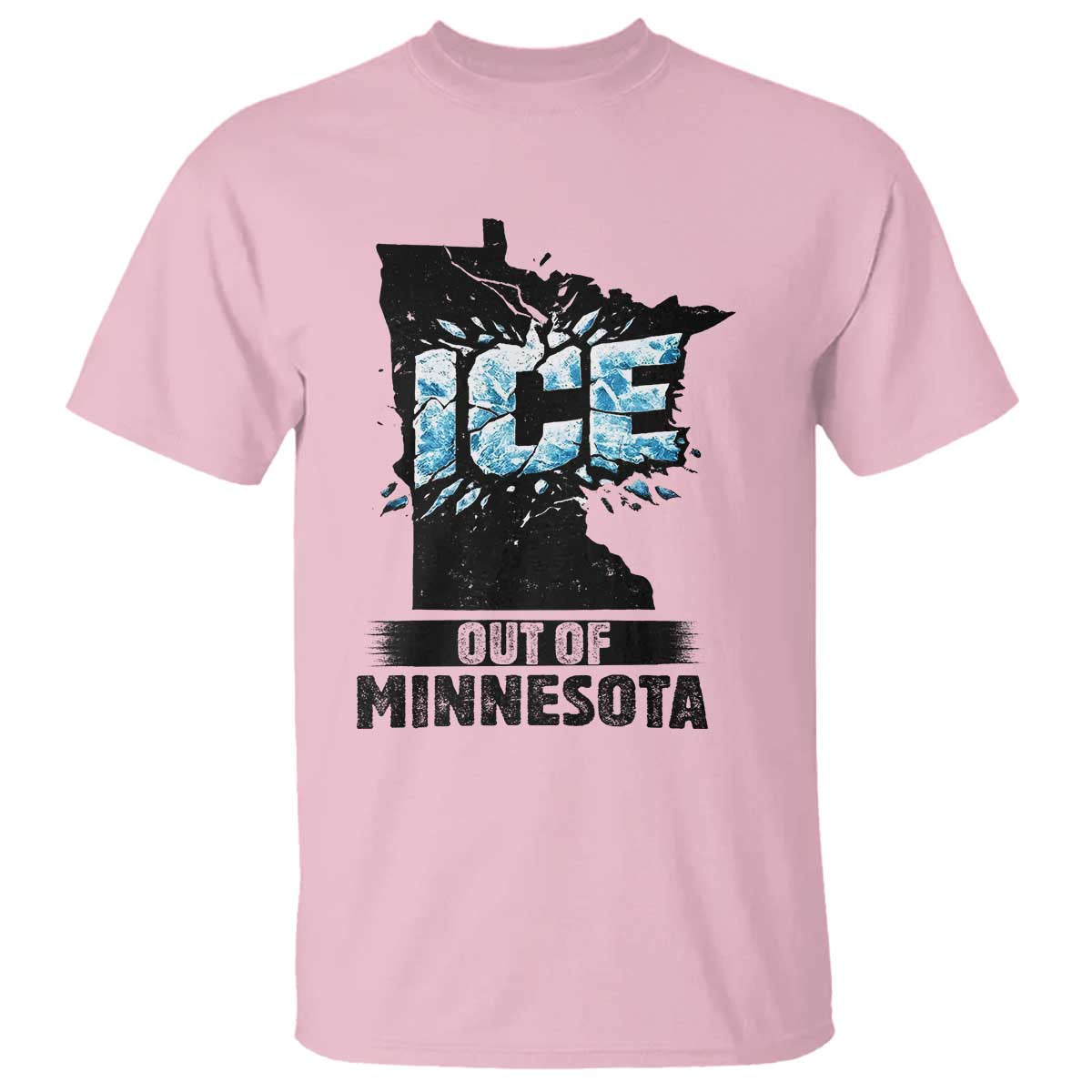 Ice Out of Minnesota T Shirt MN State Map Abolish Ice Protest