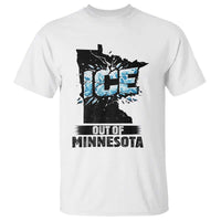 Ice Out of Minnesota T Shirt MN State Map Abolish Ice Protest