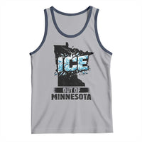 Ice Out of Minnesota Tank Top MN State Map Abolish Ice Protest