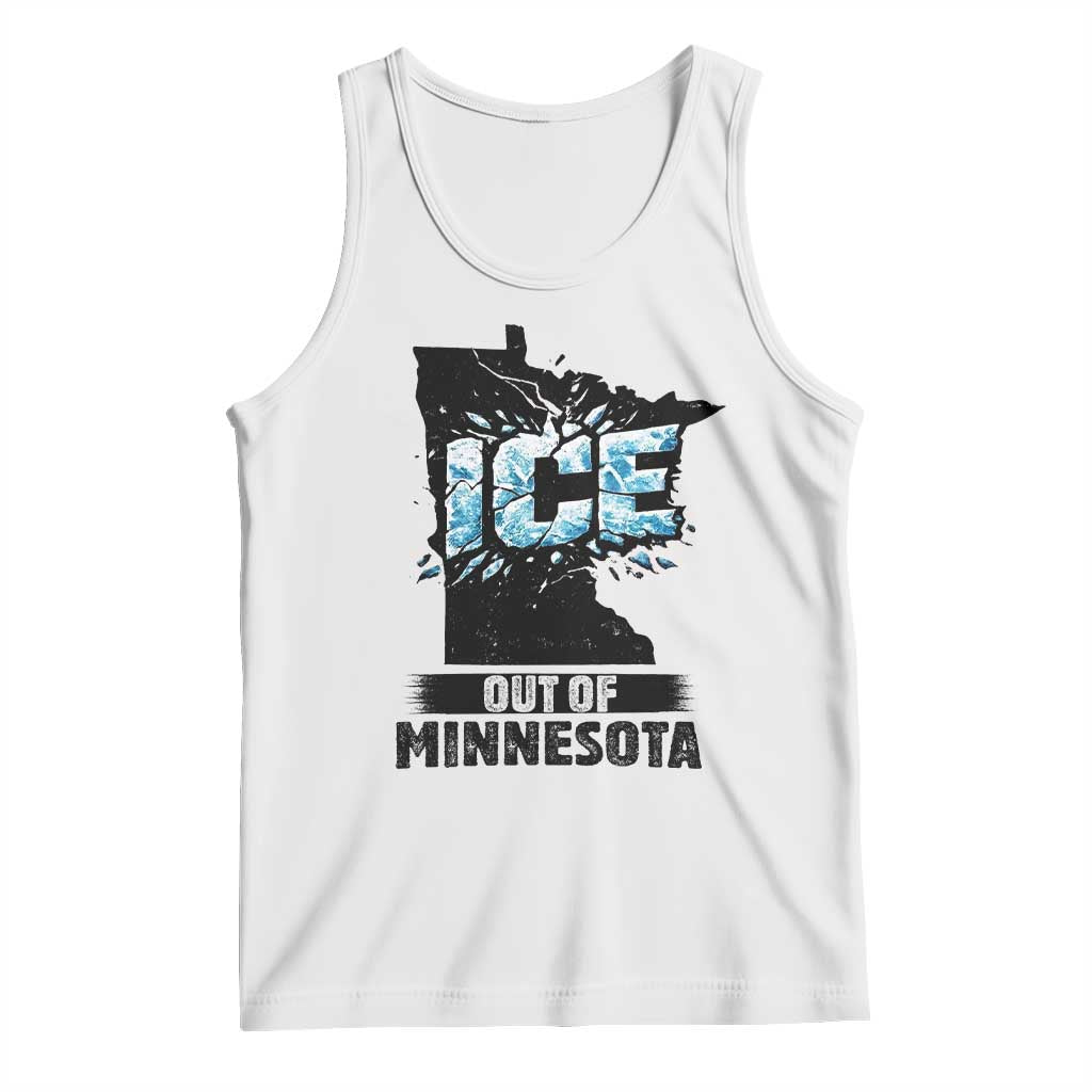 Ice Out of Minnesota Tank Top MN State Map Abolish Ice Protest