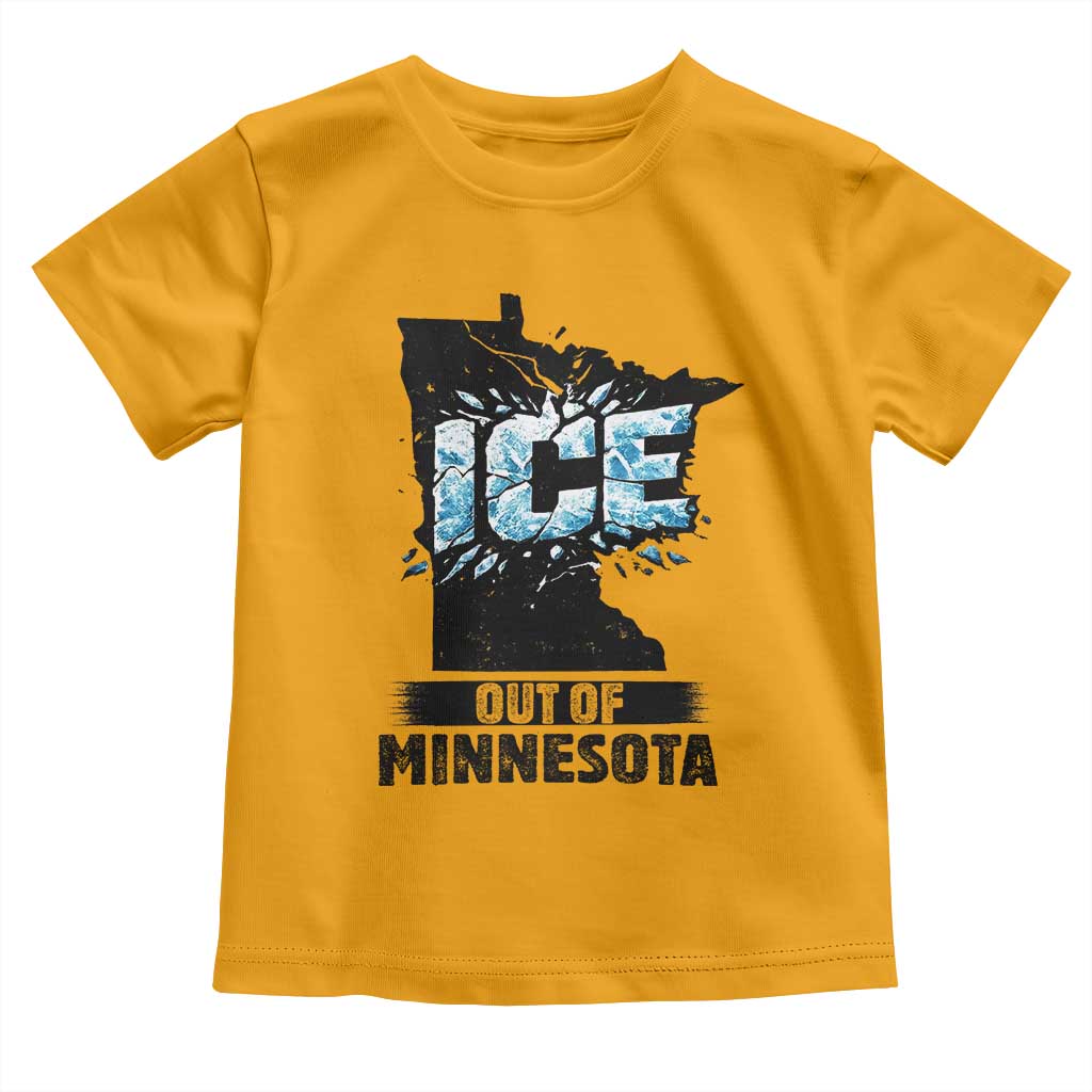 Ice Out of Minnesota Toddler T Shirt MN State Map Abolish Ice Protest