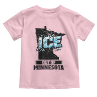 Ice Out of Minnesota Toddler T Shirt MN State Map Abolish Ice Protest