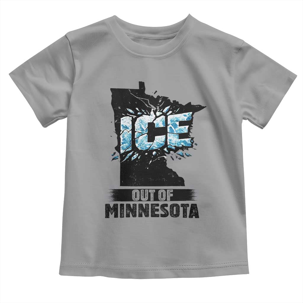 Ice Out of Minnesota Toddler T Shirt MN State Map Abolish Ice Protest