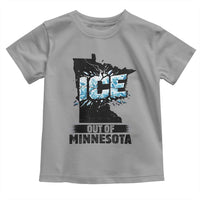 Ice Out of Minnesota Toddler T Shirt MN State Map Abolish Ice Protest