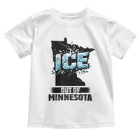 Ice Out of Minnesota Toddler T Shirt MN State Map Abolish Ice Protest