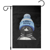 MN Strong Winter Loon with Blue Beanie Garden Flag Stand with Minnesota Justice Protest