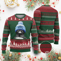MN Strong Winter Loon with Blue Beanie Ugly Christmas Sweater Stand with Minnesota Justice Protest