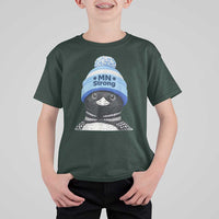 MN Strong Winter Loon with Blue Beanie T Shirt For Kid Stand with Minnesota Justice Protest