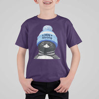 MN Strong Winter Loon with Blue Beanie T Shirt For Kid Stand with Minnesota Justice Protest