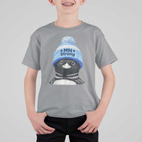 MN Strong Winter Loon with Blue Beanie T Shirt For Kid Stand with Minnesota Justice Protest