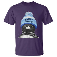 MN Strong Winter Loon with Blue Beanie T Shirt Stand with Minnesota Justice Protest