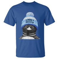 MN Strong Winter Loon with Blue Beanie T Shirt Stand with Minnesota Justice Protest
