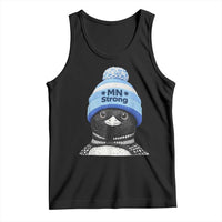 MN Strong Winter Loon with Blue Beanie Tank Top Stand with Minnesota Justice Protest