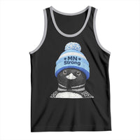 MN Strong Winter Loon with Blue Beanie Tank Top Stand with Minnesota Justice Protest