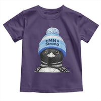 MN Strong Winter Loon with Blue Beanie Toddler T Shirt Stand with Minnesota Justice Protest