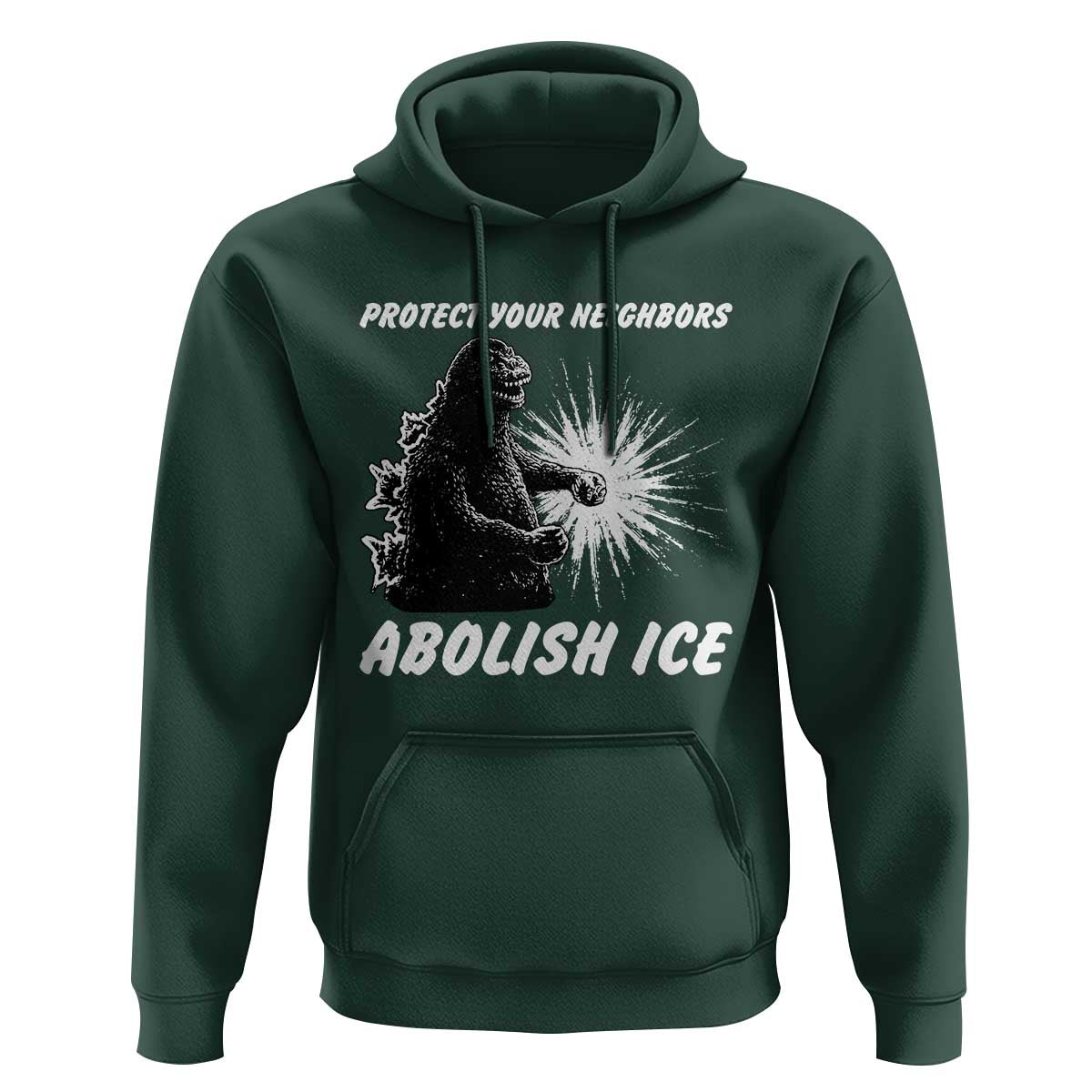 Protect Your Neighbors Abolish Ice Hoodie Monster Resitance Protest Graphic
