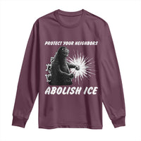 Protect Your Neighbors Abolish Ice Long Sleeve Shirt Monster Resitance Protest Graphic