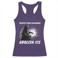 Protect Your Neighbors Abolish Ice Racerback Tank Top Monster Resitance Protest Graphic