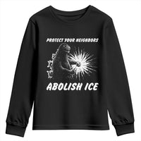 Protect Your Neighbors Abolish Ice Youth Sweatshirt Monster Resitance Protest Graphic