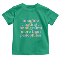Imagine Hating Immigrants More Than Pedophiles Toddler T Shirt Social Justice Human Rights Progressive Statement
