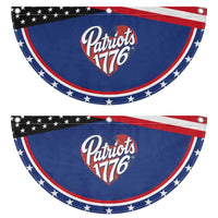 Patriots 1776 Red and Blue Heart Patriotic Fan Flag Classic Sports Fan Style
