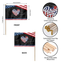Patriots 1776 Red and Blue Heart Patriotic Handheld Flag Classic Patriotic Sports Fan Style TS02