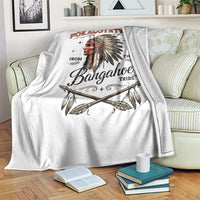 Funny I'm Chief Pokalotatwat from The Tribe Throw Blanket Indigenous Native American Vintage Headdress
