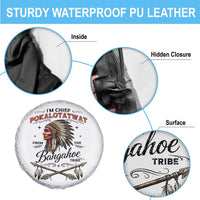 Funny I'm Chief Pokalotatwat from The Tribe Spare Tire Cover Indigenous Native American Vintage Headdress