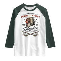 Funny I'm Chief Pokalotatwat from The Tribe Raglan Shirt Indigenous Native American Vintage Headdress