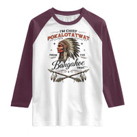 Funny I'm Chief Pokalotatwat from The Tribe Raglan Shirt Indigenous Native American Vintage Headdress