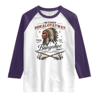 Funny I'm Chief Pokalotatwat from The Tribe Raglan Shirt Indigenous Native American Vintage Headdress
