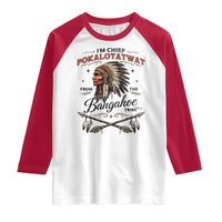 Funny I'm Chief Pokalotatwat from The Tribe Raglan Shirt Indigenous Native American Vintage Headdress