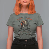 Funny I'm Chief Pokalotatwat from The Tribe T Shirt For Women Indigenous Native American Vintage Headdress