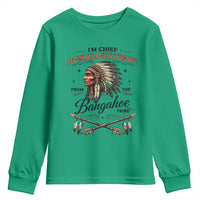 Funny I'm Chief Pokalotatwat from The Tribe Youth Sweatshirt Indigenous Native American Vintage Headdress