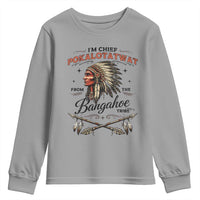 Funny I'm Chief Pokalotatwat from The Tribe Youth Sweatshirt Indigenous Native American Vintage Headdress