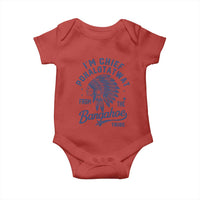 Funny I'm Chief Pokalotatwat from The Tribe Baby Onesie Indigenous Native American Headdress
