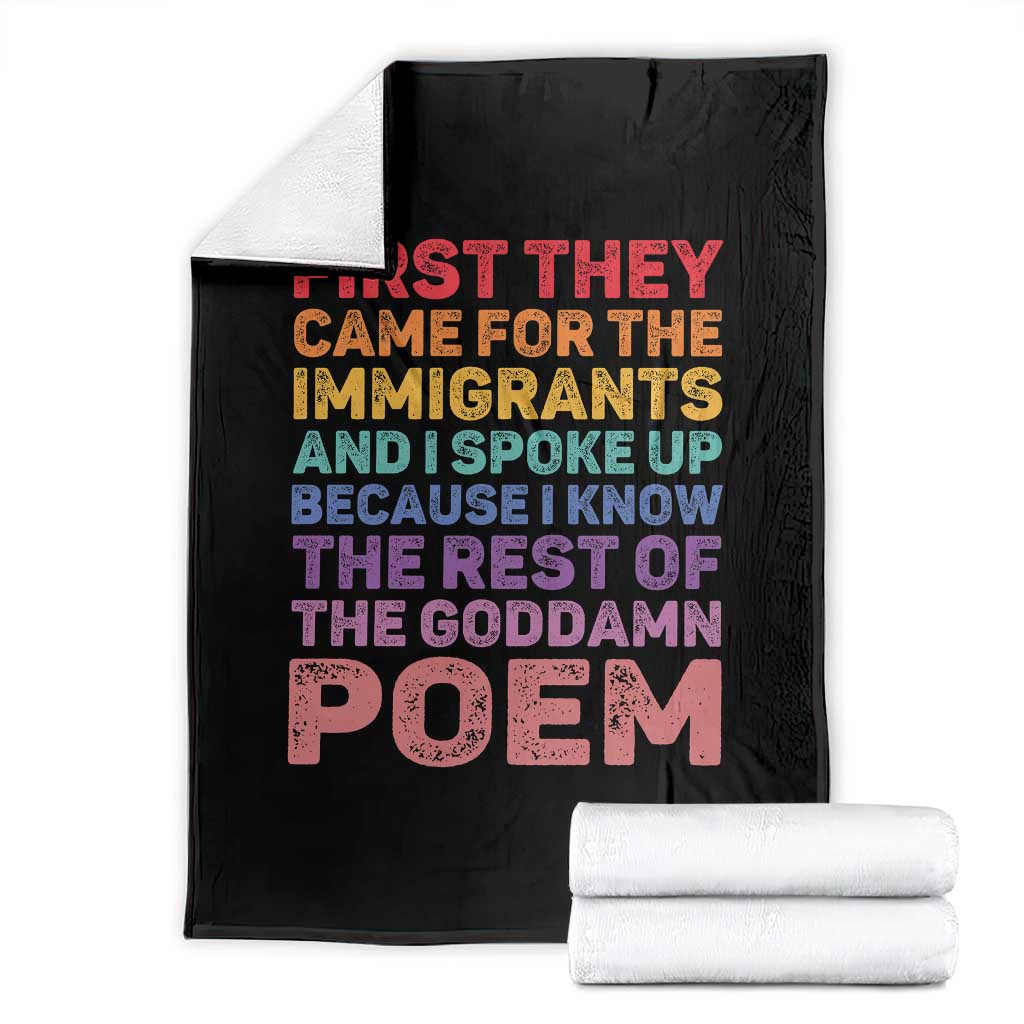 First They Came for The Immigrants Throw Blanket