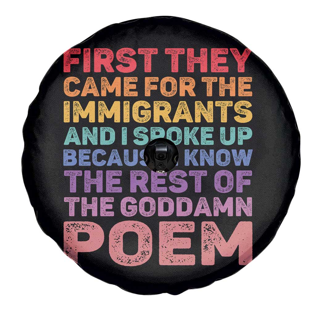 First They Came for The Immigrants Spare Tire Cover