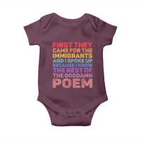 First They Came for The Immigrants Baby Onesie