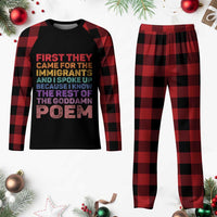 First They Came for The Immigrants Plaid Pajama Set