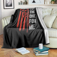 You AR The One for Me Throw Blanket Patriotic Valentine Gun Romantic Rifle and Flag
