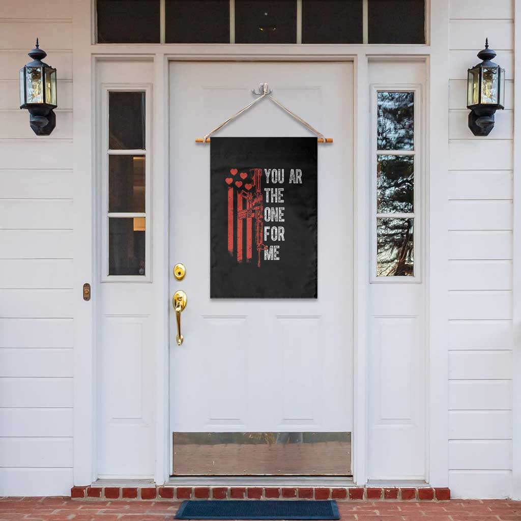 You AR The One for Me Garden Flag Patriotic Valentine Gun Romantic Rifle and Flag