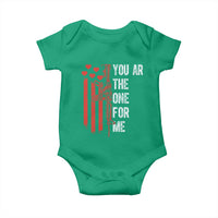 You AR The One for Me Baby Onesie Patriotic Valentine Gun Romantic Rifle and Flag