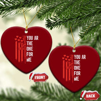 You AR The One for Me Ceramic Ornament Patriotic Valentine Gun Romantic Rifle and Flag