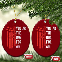You AR The One for Me Ceramic Ornament Patriotic Valentine Gun Romantic Rifle and Flag
