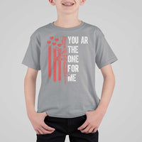 You AR The One for Me T Shirt For Kid Patriotic Valentine Gun Romantic Rifle and Flag