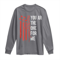 You AR The One for Me Long Sleeve Shirt Patriotic Valentine Gun Romantic Rifle and Flag