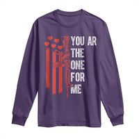 You AR The One for Me Long Sleeve Shirt Patriotic Valentine Gun Romantic Rifle and Flag