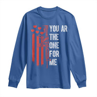 You AR The One for Me Long Sleeve Shirt Patriotic Valentine Gun Romantic Rifle and Flag