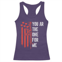 You AR The One for Me Racerback Tank Top Patriotic Valentine Gun Romantic Rifle and Flag